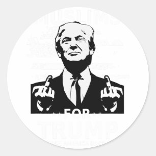 Für Trump 2024 Konservative Funny Election 45 47 Runder Aufkleber