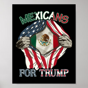 Für Trump 2024: Mexiko - Freundschaftsflagge in de Poster