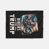 Für Trump 2024 Motorrad Patriotische amerikanische Fleecedecke (Vorderseite (Horizontal))