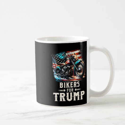 Für Trump 2024 Motorrad Patriotische amerikanische Kaffeetasse (Rechts)
