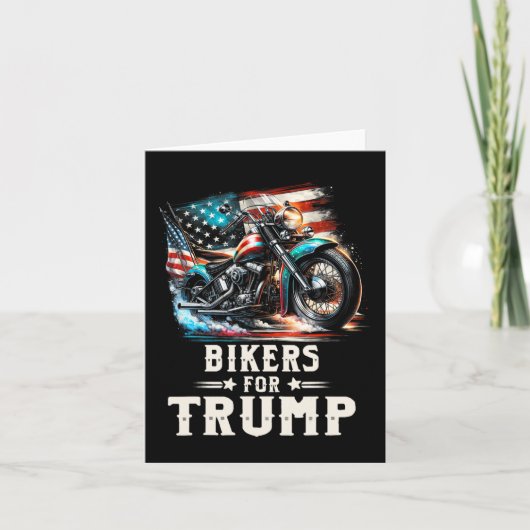 Für Trump 2024 Motorrad Patriotische amerikanische Karte (Vorderseite)