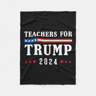 Für Trump 2024: Patriotische amerikanische Flagge Fleecedecke