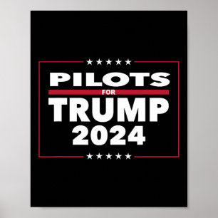 Für Trump 2024 Präsident republikanische Piloten Poster