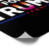 Für Trump 2024 Re Wahl Präsident Abstimmung Punkt  Poster (Ecke)