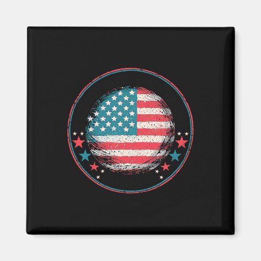 Für Trump 2024: US-Flagge1 Magnet (Vorne)