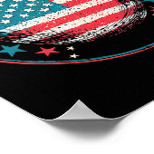 Für Trump 2024: US-Flagge1 Poster (Ecke)