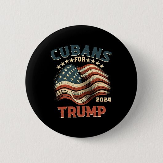 Für Trump 2024 - US-Flagge Button (Vorderseite)