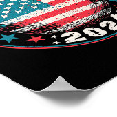 Für Trump 2024 - US-Flagge Poster (Ecke)