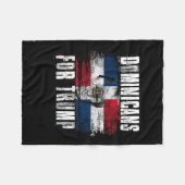 Für Trump American Dominikanische Republik Patriot Fleecedecke (Vorderseite (Horizontal))