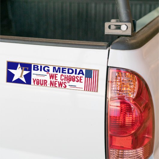 Für Trump Big Media - Wir wählen Ihre Nachrichten Autoaufkleber (Auf Lkw)