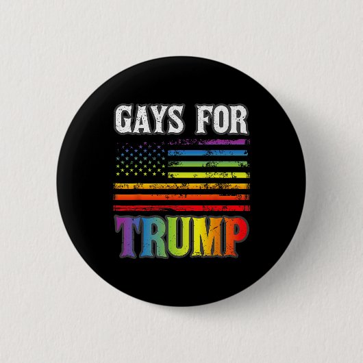 Für Trump LGBbt Pride Gay Rainbow Flag Abstimmung Button (Vorderseite)