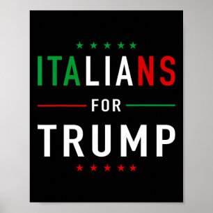 Für Trump T-Shirt Pro Trump Italiano Unterstützer Poster