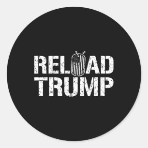 Für Trump Veteran Für Trump neu laden Runder Aufkleber