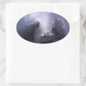 Für uns die Krippensticker Ovaler Aufkleber (Tasche)