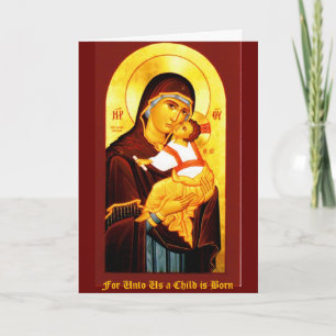 Für uns ist ein Kind Geboren Feiertagskarte