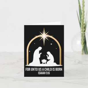 Für uns ist ein Kind Geboren Isaiah 96 Religious H Karte