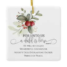 Für uns ist ein Kind Geboren Isaiah 9:6 Weihnachts