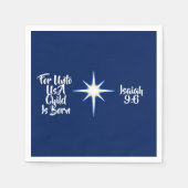 Für uns ist ein Kind Geboren Napkin Serviette (Vorderseite)