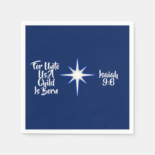 Für uns ist ein Kind Geboren Napkin Serviette (Vorderseite)