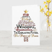 **FÜR UNS IST EIN KIND GEBOREN** NUR WEIHNACHTSMIT KARTE (Gelbe Blume)