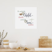 Für uns ist ein Kind Geboren Poster (Küche)