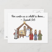 Für uns ist ein Kind geboren Postkarte (Vorne/Hinten)