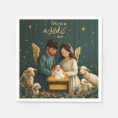 Für uns ist ein Kind Geborene Krippe Découpage Serviette (Vorderseite)