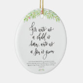 Für uns ist ein Kind Geborene Weihnachtsschmuck (Rechts)