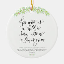 Für uns ist ein Kind Geborene Weihnachtsschmuck