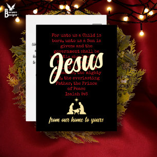 FÜR UNS JESUS Weihnachten Folien Feiertagskarte