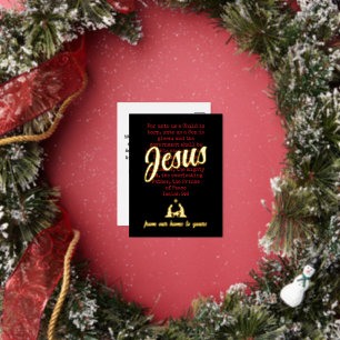FÜR UNS JESUS Weihnachten Folien Feiertagspostkarte