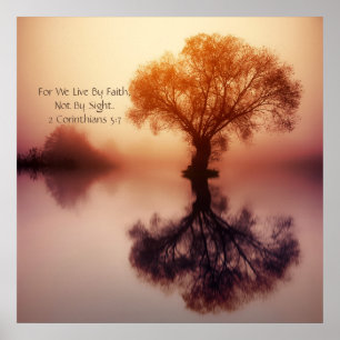"Für uns lebe vom Glauben" 2 Korinther 5:7 Angesch Poster