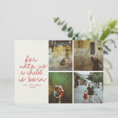 Für uns Moderne Weihnachtsfotokarte Einladung (Stehend Vorderseite)