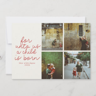 Für uns Moderne Weihnachtsfotokarte Einladung