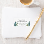 Für uns Rustikale Weihnachts-Rücksendeadresse Adressaufkleber (Insitu)