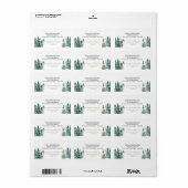 Für uns Rustikale Weihnachts-Rücksendeadresse Adressaufkleber (Vorne)