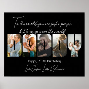 Für uns sind Sie das World Daddy Foto Collage Post Poster