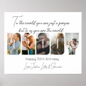 Für uns sind Sie das World Daddy Foto Collage Post Poster (Vorne)