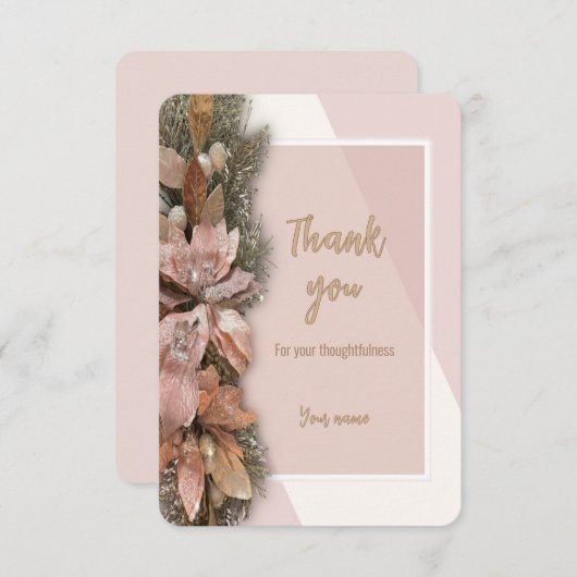 Für uns Weihnachten Dankeschön-Karte Dankeskarte (Vorne/Hinten)