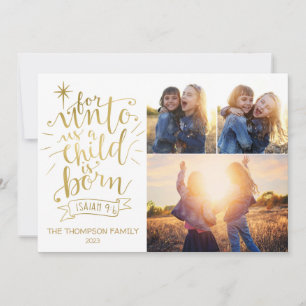 Für Uns Weihnachts-Foto-Karte Drei Bilder Feiertagskarte