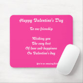 Für unsere Freundschaft valentines Grüße Mousepad (Mit Mouse)