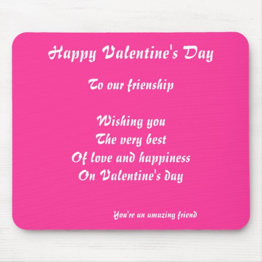 Für unsere Freundschaft valentines Grüße Mousepad (Vorne)