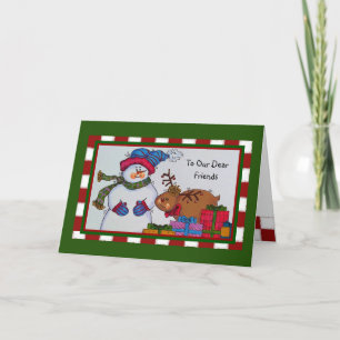 Für unsere lieben Freunde Weihnachtskarte Feiertagskarte