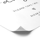 Für unsere Nummer Eins Fans der Modernen Hochzeits Poster (Ecke)