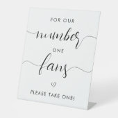 Für unsere Nummer Eins-Fans Minimalistische Schwar Sockelschild (Vorderseite)