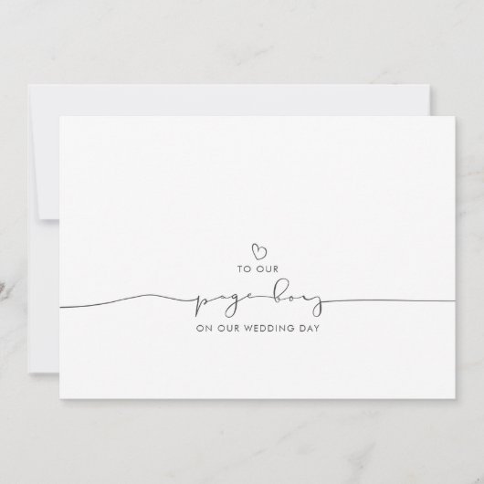 Für unsere Page Boy Wedding Morning Niedliche Nach (Vorderseite)