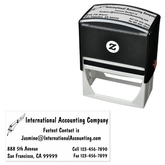 Für Unternehmen mit einfachem Design mit einem Log Permastempel (Beispiel)