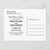 (für USPS) Palm Beach String Lights Save the Date Ankündigungspostkarte (Rückseite)