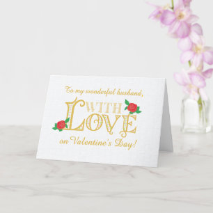 Für Valentinstag mit Rote Rosen Karte