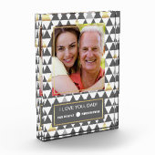 Für Vater am Vatertag. Benutzerdefinierter Foto-Bl Fotoblock (Links)